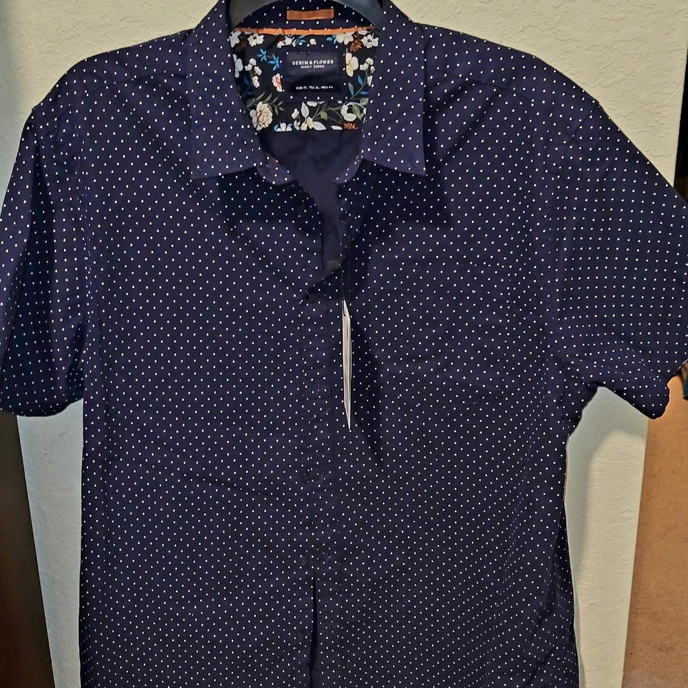 Denim & Flower button down